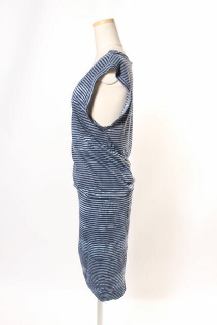 【中古】 ステートサイド STATESIDE ワンピース タイダイ ギャザー ボーダー ミニ タイト ノースリーブ XS 紺 ネイビー 14-040-410-0058-1-0 /TK レディース 【ベクトル 古着】 190601