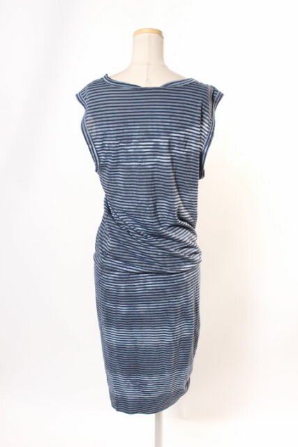 【中古】 ステートサイド STATESIDE ワンピース タイダイ ギャザー ボーダー ミニ タイト ノースリーブ XS 紺 ネイビー 14-040-410-0058-1-0 /TK レディース 【ベクトル 古着】 190601