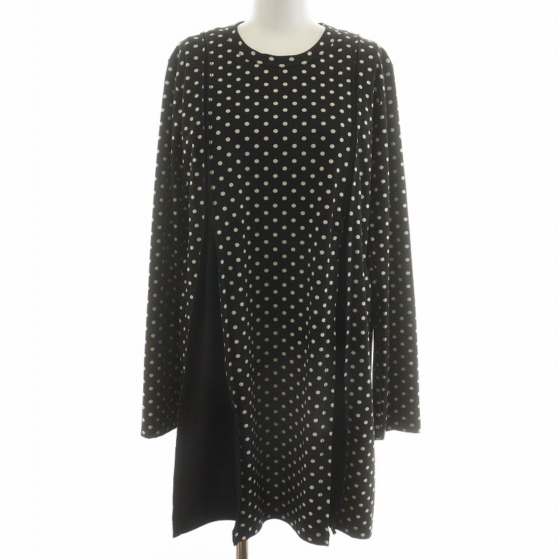 コムデギャルソンコムデギャルソン COMME des GARCONS COMME des GARCONS 20AW Black & White Polka Dot Dress ドレス ワンピース チュニック ストレッチ ポルカドット S 黒 ブラック ■GY19 /MW レディース  240219