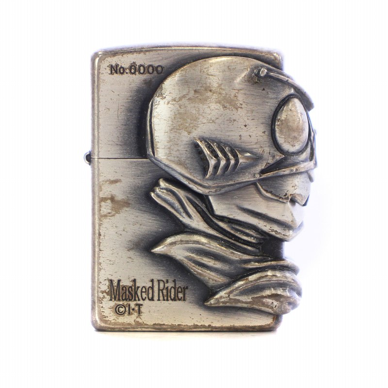 【中古】ジッポー ZIPPO ヴィンテージ 2001年製 30周年記念 MASKED RIDER オイルライター 仮面ライダー フェイスクラッシュ シルバーカラー /AQ ■GY18 その他 【ベクトル 古着】 240426