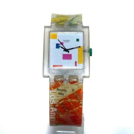 【中古】スウォッチ SWATCH 2001年 クラブウォッチ World2 ワールドスクエア ボードゲーム 腕時計 クオーツ アナログ マルチカラー /XZ ■GY18 その他 【ベクトル 古着】 240507