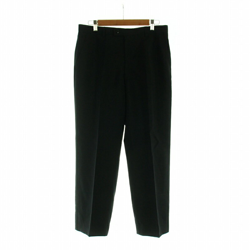 【中古】ランバン LANVIN ストレートパンツ ジップフライ モヘア 黒 ブラック ■GY18 /MQ レディース 【ベクトル 古着】 250105