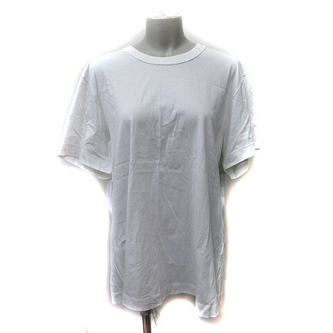 【中古】ジルサンダー JIL SANDER NAVY チュニック カットソー 半袖 L 白 ホワイト /YI ■GY19 レディース 【ベクトル 古着】 241219