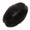 【中古】毛皮 ティペット マフラー フォックスファー 黒 ブラック /GV ■GY11 レディース 【ベクトル 古着】 250228
