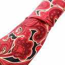 【中古】ブリオーニ BRIONI ネクタイ カジュアル ペイズリー 勾玉柄 シルク 絹 赤 レッド 黒 ブラック /FF ■GY17 メンズ 【ベクトル 古着】...