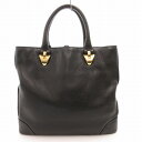 【中古】フランチェスコビアジア FRANCESCO BIASIA ハンドバッグ トート ロゴ ゴールド金具 レザー 黒 ブラック /GV ■GY11 レディース...