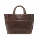 【中古】ヒロフ HIROFU ハンドバッグ トート ロゴ レザー 本革 イタリア製 茶 ブラウン ■GY17 /TZ メンズ レディース 【ベクトル 古着】 2...