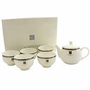 【中古】ジバンシィ GIVENCHY yamaka 茶器セット ティーポット カップ 5個セット 急須 湯呑み 食器 白 ホワイト ■GY11 /MW その他 ...