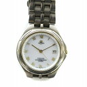 【中古】シチズン CITIZEN ジャンク品 ATTESA アテッサ 腕時計 ウォッチ クォーツ デイト チタン ローマン 白文字盤 シルバー色 7815-57...
