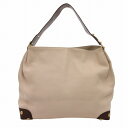 【中古】マイケルマイケルコース Michael michael kors ワンショルダーバッグ ハンド レザー ゴールド金具 茶 ブラウン 白 ホワイト /FF...