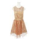 【中古】アリスオリビア alice + olivia DAISY PARTY DRESS ドレス ワンピース ミニ ノースリーブ チュール スパンコール 刺繍 ...