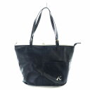 【中古】キタムラ Kitamura トートバッグ ハンド レザー ロゴ 紺 ネイビー ■GY18 /MQ メンズ 【ベクトル 古着】 250223