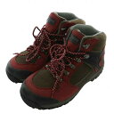 【中古】アルパインデザイン Alpine DESIGN トレッキングシューズ TREKKING SHOES 防水 22.5cm ワインレッド 茶色 ブラウン /...
