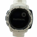 【中古】ガーミン GARMIN Instinct そ腕時計 スマートウォッチ ラウンド デジタル ロゴ 白 ホワイト 010-02064-22 ■GY18 /M...