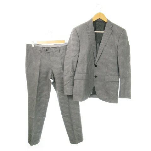 【中古】ザ・スーツカンパニー THE SUIT COMPANY シングルスーツ セットアップ 2点セット テーラードジャケット 背抜き 本切羽 トラウザーパンツ ストライプ 170cm グレー /MN11 メンズ 【ベクトル 古着】 250501 【中古】ザ・スーツカンパニー THE SUIT COMPANY シングルスーツ セットアップ 2点セット テーラードジャケット 背抜き 本切羽 トラウザーパンツ ストライプ 170cm グレー /MN11 メンズ 【ベクトル 古着】 250501