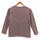 【中古】オーチバル ORCIVAL オーシバル バスクシャツ カットソー 長袖 ボーダー柄 フランス製 2 ベージュ /UO レディース 【ベクトル 古着】 250312