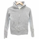 【中古】ドレステリア DRESSTERIOR ジップアップパーカー フーディ スウェット 長袖 2 グレー /AE レディース 【ベクトル 古着】 250314