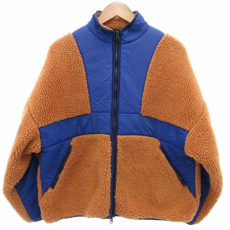 【中古】ダブルネーム DOUBLE NAME ボアジャケット スタンドカラー F 茶 ブラウン /AE メンズ レディース 【ベクトル 古着】 250314