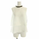 【中古】未使用品 ザラ ベーシック ZARA BASIC タグ付き シャツ ブラウス ノースリーブ フリル XS 白 ホワイト 3666173250 ■MT ■OF /EE レディース 【ベクトル 古着】 250516(4)