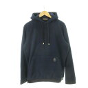 【中古】トラサルディ TRUSSARDI パーカー プルオーバー フリース ロゴ 裾ワンポイント XS 紺 ネイビー /AH4 ■GY18 メンズ 【ベクトル ...