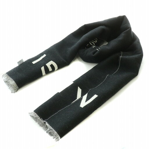 【中古】未使用品 ジバンシィ GIVENCHY マフラー フリンジ ロゴ タグ付き 黒 ブラック 白 ホワイト /BB ■MT レディース 【ベクトル 古着】 250313 【中古】未使用品 ジバンシィ GIVENCHY マフラー フリンジ ロゴ タグ付き 黒 ブラック 白 ホワイト /BB ■MT レディース 【ベクトル 古着】 250313