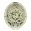 【中古】セイコー SEIKO からくり時計 ウェーブシンフォニー 掛け時計 RE576A 電波クロック メロディトリプルセレクション クリア ベージュ /BB ...