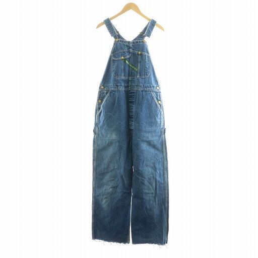 【中古】KEY キー オーバーオール USA製 デニム カットオフ ダメージ加工 ボタンフライ テーパード W36 L36 紺 ネイビー /MP ■GY01 メンズ 【ベクトル 古着】 250325 【中古】KEY キー オーバーオール USA製 デニム カットオフ ダメージ加工 ボタンフライ テーパード W36 L36 紺 ネイビー /MP ■GY01 メンズ 【ベクトル 古着】 250325