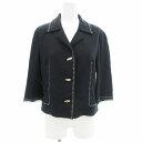 【中古】アペーナ APPENA ジャケット ステッチ 袖レース 3 紺 ネイビー /GV レディース 【ベクトル 古着】 250331