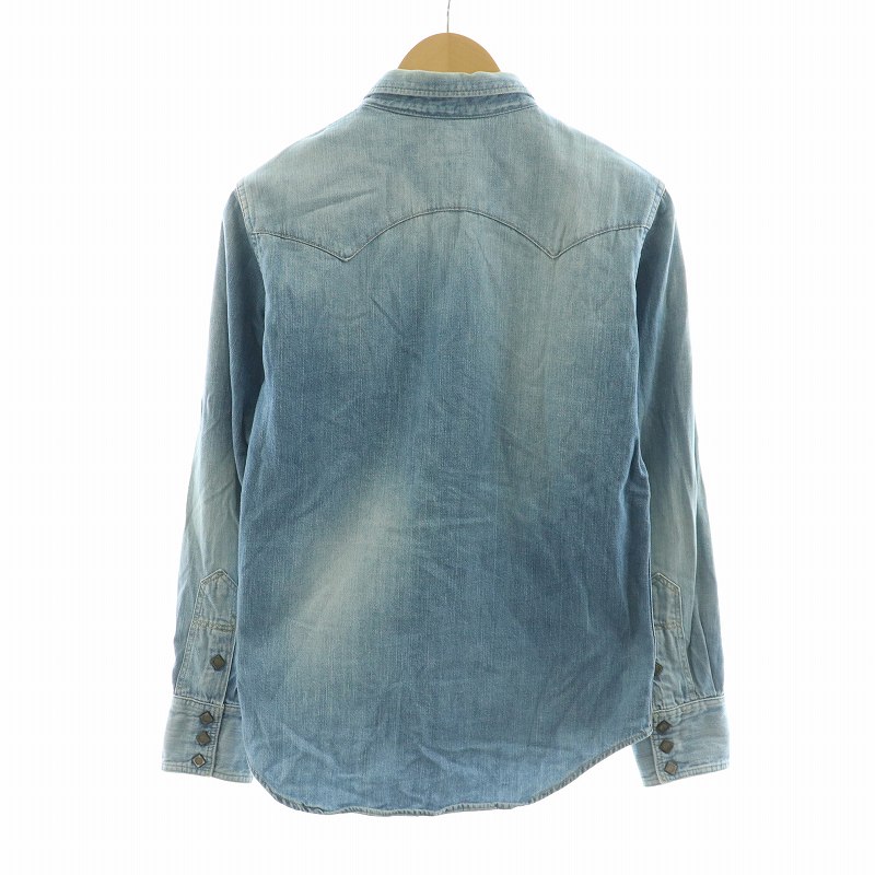 【中古】リー LEE 101 デニムシャツジャケット Gジャン ジージャン 長袖 S ブルー LS1031 /NQ ■MT メンズ 【ベクトル 古着】 250329