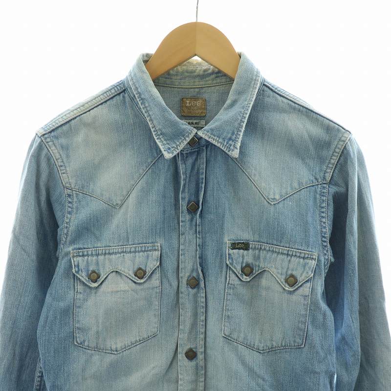 【中古】リー LEE 101 デニムシャツジャケット Gジャン ジージャン 長袖 S ブルー LS1031 /NQ ■MT メンズ 【ベクトル 古着】 250329