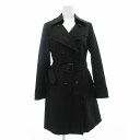 【中古】デビュー ド フィオレ Debut de Fiore バイ レッセ・パッセ by LAISSE PASSE トレンチコート ストレッチ 38 黒 ブラック /VU□ 0405 レディース 【ベクトル 古着】 250405(4)