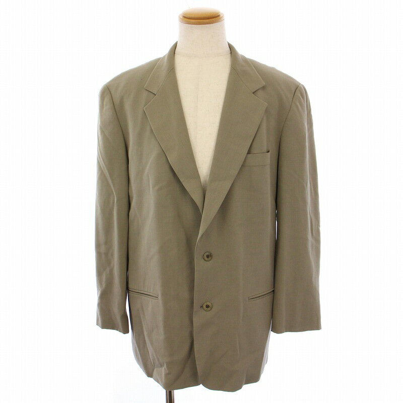 【中古】ベストピア vestopia スーツ セットアップ 上下 テーラードジャケット スラックスパンツ ジップフライ ウール L 88 ベージュ /BM ■MT メンズ 【ベクトル 古着】 250329