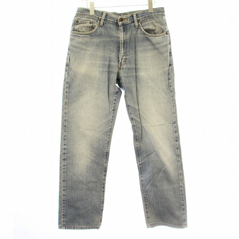【中古】エドウィン EDWIN INTERNATIONAL BASIC 403 J-32278 デニムパンツ ジーンズ ストレート ジップフライ USED加工 33 ライトブルー /KU ■MT メンズ 【ベクトル 古着】 250407