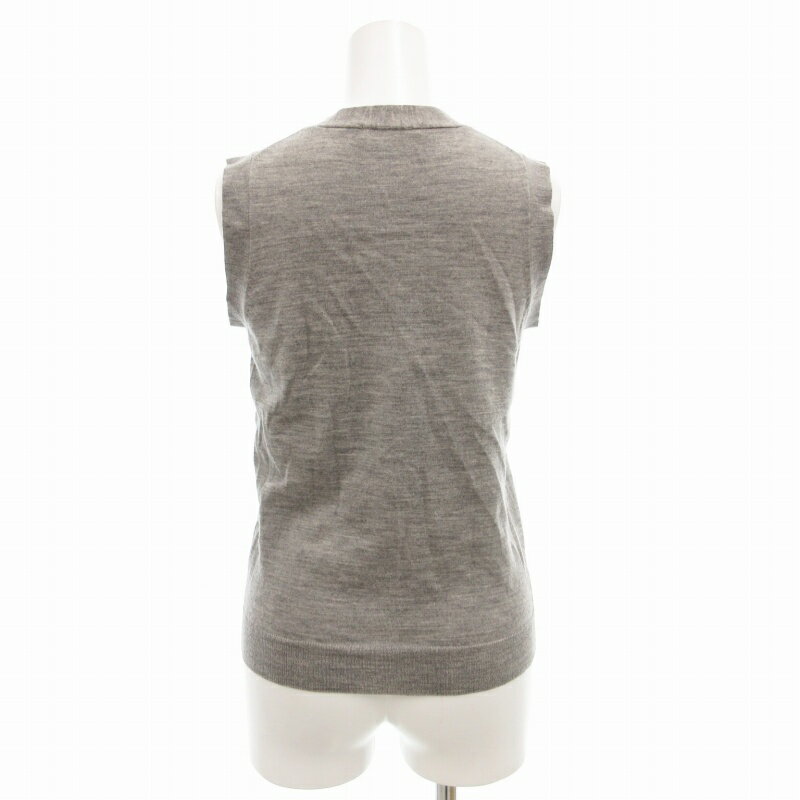 【中古】ドゥーズィエムクラス DEUXIEME CLASSE ニットベスト プルオーバー Vネック ウール グレー /GV レディース 【ベクトル 古着】 250422