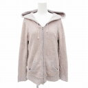 【中古】ジェラートピケ gelato pique ナイトウェア 部屋着 パーカー ジップアップ F ピンク 白 ホワイト /UD レディース 【ベクトル 古着】 250424