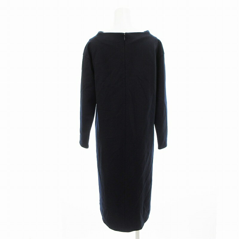 【中古】アンタイトル UNTITLED ワンピース ウール 長袖 ロング 1 紺 ネイビー /VU□ 0421 レディース 【ベクトル 古着】 250421
