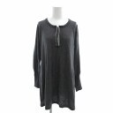 【中古】ベルスクローゼット bellus closet ニットワンピース セーター リボン ラメ 長袖 38 M グレー /FT レディース 【ベクトル 古着】...