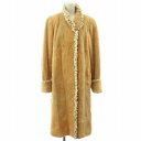 【中古】サガミンク SAGA MINK 金サガ ROYAL ファーコート ロング シェアードミンクファー 毛皮 染毛 総裏地 メタルボタン F キャメル /MP ■GY18 レディース 【ベクトル 古着】 250415