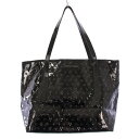 【中古】ジミーチュウ JIMMY CHOO トートバッグ ハンドバッグ エナメル スター 星 ロゴ 総柄 黒 ブラック /BB ■GY18 ■OH ■MT レデ...