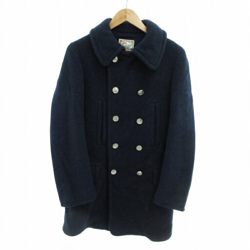【中古】リングヂャケット RING JACKET ピーコート Pコート メルトン ウール ロング丈 S 紺 ネイビー /HO□ 0425 ■GY12 メンズ 【ベクトル 古着】 250425 【中古】リングヂャケット RING JACKET ピーコート Pコート メルトン ウール ロング丈 S 紺 ネイビー /HO□ 0425 ■GY12 メンズ 【ベクトル 古着】 250425