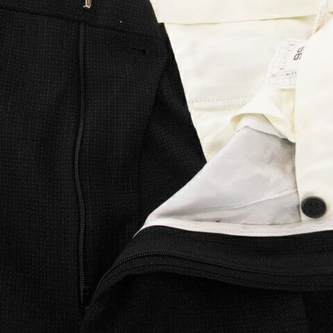 【中古】ジュリアーノカポーニ GIULIANO CAPONI NERVESA パンツ スラックス テーパード トラウザー ダブルタック センタープレス 56 XL 黒 ブラック /AH21 メンズ 【ベクトル 古着】 250520