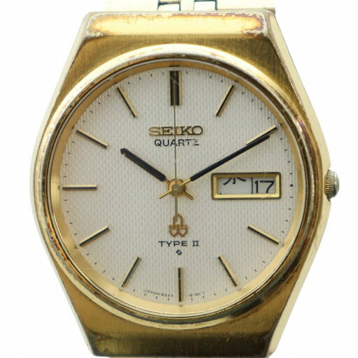 【中古】セイコー SEIKO 腕時計 ウォッチ クォーツ 白文字盤 カレンダー付き ロゴ ゴールド色 8223-8090 ■GY18 /MQ メンズ 【ベクトル 古着】 250618 【中古】セイコー SEIKO 腕時計 ウォッチ クォーツ 白文字盤 カレンダー付き ロゴ ゴールド色 8223-8090 ■GY18 /MQ メンズ 【ベクトル 古着】 250618
