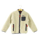 【中古】パタゴニア Patagonia ベビー レトロX ジャケット フリースジャケット ジップアップ ロゴ アウトドア 男の子 ボーイズ 4T ベージュ 61025 /AO7 ■GY18 キッズ 【ベクトル 古着】 250521(4)
