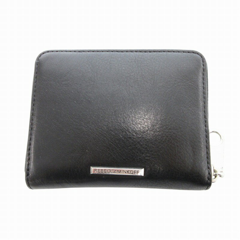 【中古】レベッカミンコフ Rebecca Minkoff 美品 小銭入れ コインケース 財布 ウォレット ラウンドファスナー レザー 黒 ブラック /HO レディース 【ベクトル 古着】 250527
