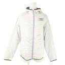 【中古】アンブロ UMBRO WM FO(U)R THERMOTIONジャケット 中綿ジャケット ジップアップ フーディー ドット ロゴ スポーツ L 白 ホワ...