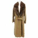 【中古】カネボウシルク Kanebo Silk ヴィンテージ コート ラビットファー 絹 シルク ロング丈 13号 茶 ブラウン /HO ■GY09 レディース 【ベクトル 古着】 250528(4)