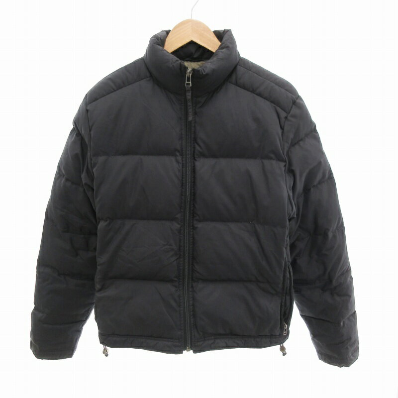 【中古】ノーティカ NAUTICA ダウンジャケット ジップアップ ナイロン ミドル丈 M 黒 ブラック NDJ54207 /HO ■GY17 メンズ 【ベクトル 古着】 250531