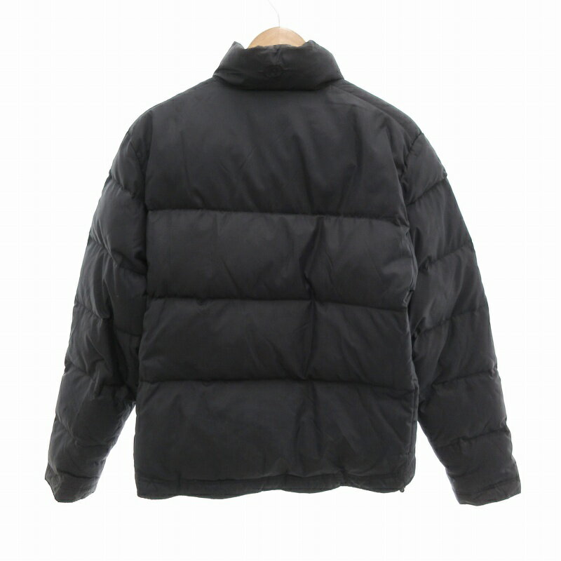 【中古】ノーティカ NAUTICA ダウンジャケット ジップアップ ナイロン ミドル丈 M 黒 ブラック NDJ54207 /HO ■GY17 メンズ 【ベクトル 古着】 250531