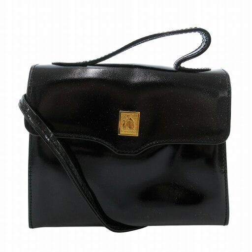 【中古】ランバン LANVIN 2WAY ポーチ ショルダー エナメルレザー 革 ロゴ ブラック 黒 ■GY17 レディース 【ベクトル 古着】 250530 【中古】ランバン LANVIN 2WAY ポーチ ショルダー エナメルレザー 革 ロゴ ブラック 黒 ■GY17 レディース 【ベクトル 古着】 250530