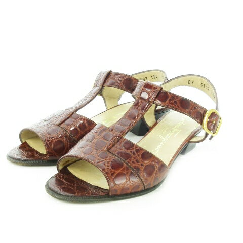 直営店☆Ferragamo☆SALE! レザー フラット ストラップサンダル 楽天市場】フェラガモ(ストラップ|サンダル):レディース靴